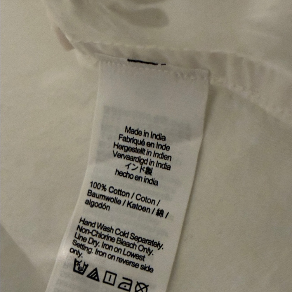 J. Crew Collection White Embroidered Short-Sleeve Button-Down Shirt 6 - Picture 6 of 9